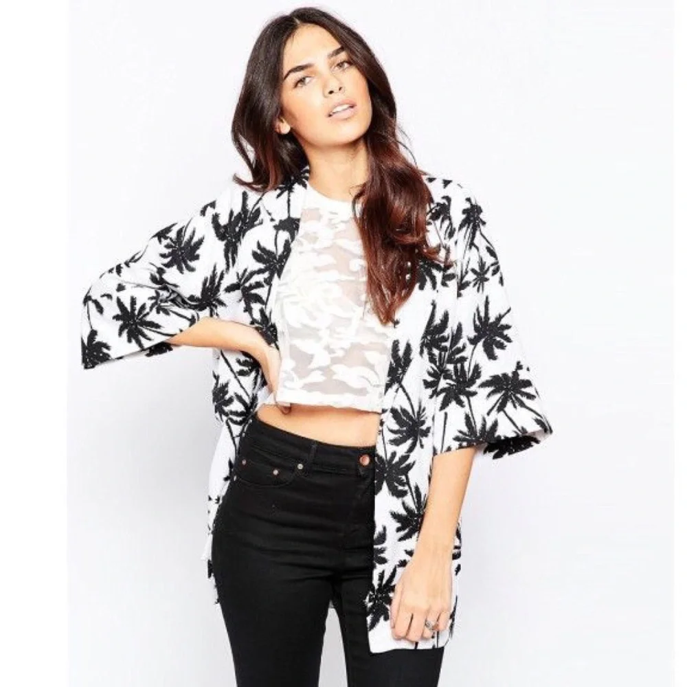 ASOS Glamorous Palm Tree Print Blazer